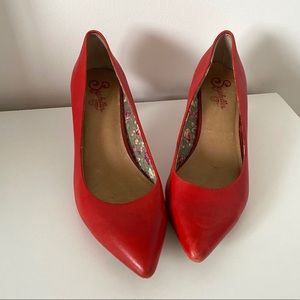Seychelles Red Leather Heels